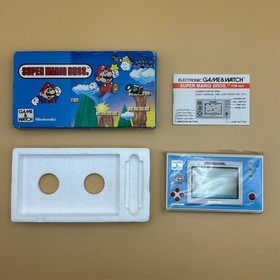 SUPER MARIO BROS. Nintendo Game & Watch YM-105 New Wide Series w/ Box 1988