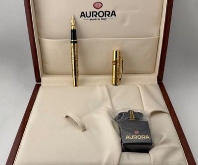 Aurora Leonardo Da Vinci 939 Gold Plated Fountain Pen | eBay