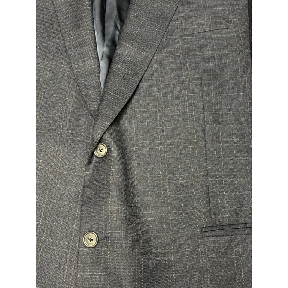 Blazer Brooks Brothers 1818 Madison xadrez de lona completa Ethomas 130 's lã 46R - Imagem 2 de 4