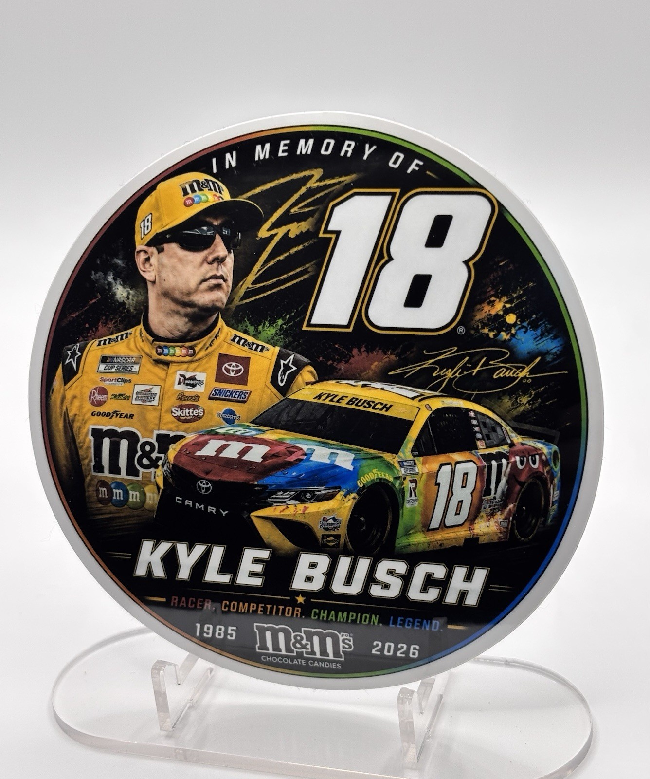 KYLE BUSCH Panini Select Gold Prizm 2024 Auto 5/10 Graded PSA 9 Auto 10 view 7