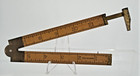 VINTAGE STANLEY NO. 36 1/2 R BOXWOOD & BRASS CALIPER FOLDING RULE - 1FT 2-FOLD — photo 3