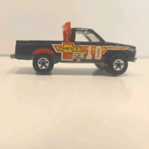 Vintage 1982 Hot Wheels PATH BEATER Chevy S10 Real Riders Black Die-cast Truck