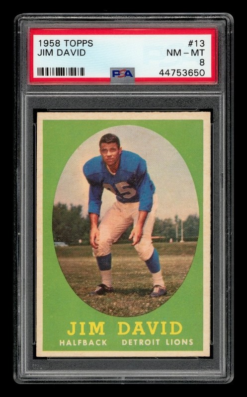 1958 Topps Set-Break # 13 Jim David PSA 8 NM-MT