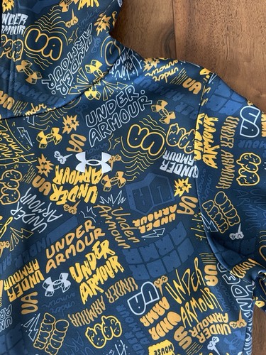 Under Armour Yourth XL Hooded sweatshirt, yellow and blue - Picture 2 of 3