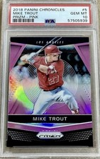 2018 Panini Chronicles Prizm #5 Mike Trout PINK PRIZM /25 PSA 10 GEM MINT
