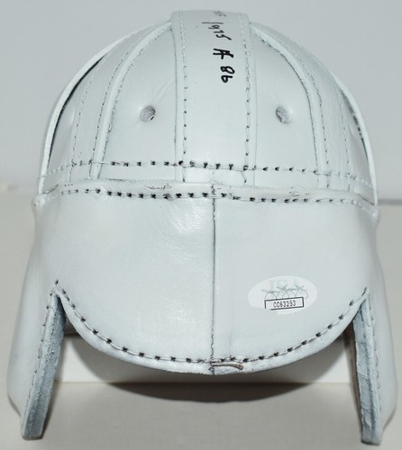 DANTE LAVELLI SIGNIERTER WEISSER LEDER MINIHELM CLEVELAND BROWNS HOF 1975 JSA - Bild 7 von 10