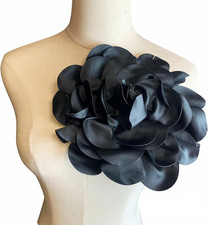 Large Satin Fabric Flower for Brooch Pin Wedding Party Dance Dress Suit Clothes