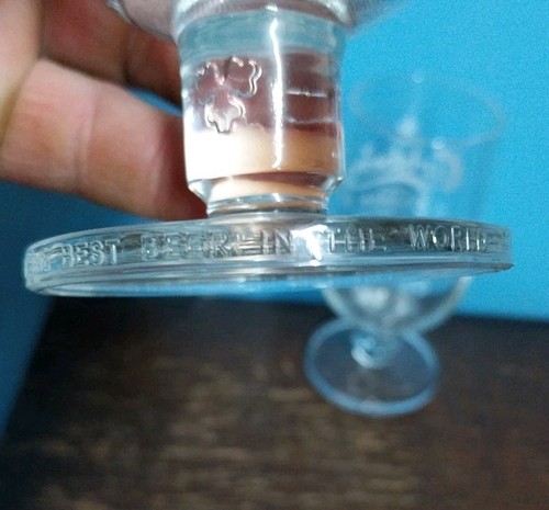 Pair Of Nice Carlsberg Stemmed Half Pint Beer Glasses - Picture 3 of 3