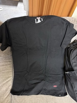 Supreme x Hanes Comfort Soft Black Logo Tagless Lightweight Men's T-Shirt S 