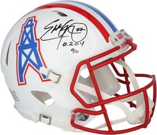 Eddie George Houston Oilers Signed Riddell Speed Authentic Helmet w/OROY 96 Insc
