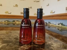 EMPTY Vintage Dior Fahrenheit bottles - Lot of 2 - 1.7 oz / 50ml each