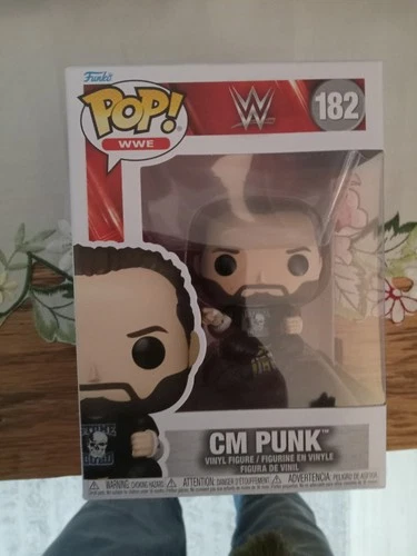 Funko Pop! Vinyl: WWE - CM Punk #182 Vinyl Figure New 2025 Creases On Top Side E