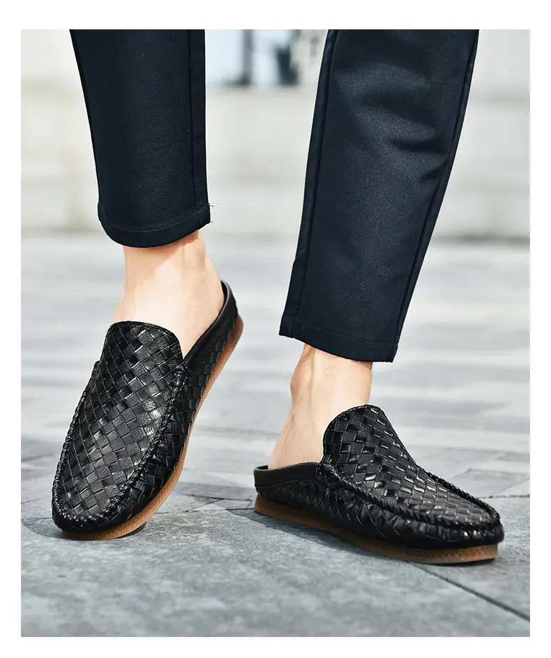 PANTOFOLA D’ORO Sandali ciabatte uomo casual punta tonda chiusa mules flat casual scarpe guida tg