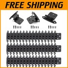 50 Pcs Matte Black Cabinet Hinges | Self-Closing 1/2" Overlay Set with Screws