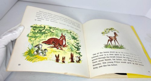 Vintage 77 Walt Disney 309 Story of Bambi See Hear Read Book and 33 1/3 Record - Bild 12 von 16