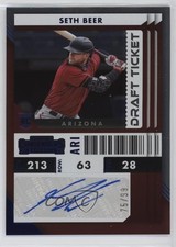 2022 Chronicles Contenders Rookie Ticket Draft Blue 75/99 Seth Beer #28 Auto qp4
