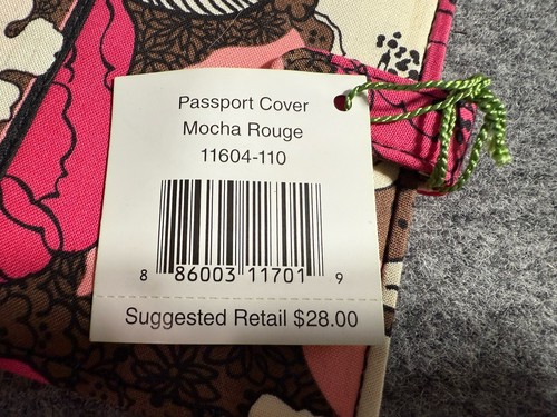 Vera Bradley Reisepasshülle Mokka Rouge NEU Neu mit Etikett - Bild 2 von 6