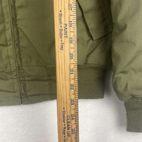 Vintage US Military Cold Weather Bomber Jacket Medium Green High Temperature - Picture 12 of 14
