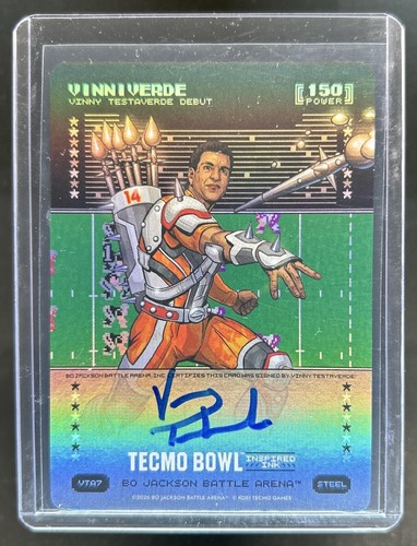 2026 Battle Arena Tecmo Bowl Vinniverde Debut Inspired Ink Battlefoil Auto #VTA7