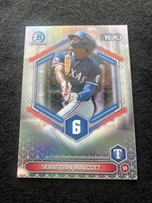 2026 Bowman Chrome Prospects Top 100 Sebastian Walcott #BTP-6 Texas Rangers