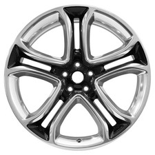 22x9 5 Double Spoke Aluminum Wheel Polished And Painted Deep Black 560-03931 22x9 5 Double Spoke Aluminum Wheel Polished And Painted Deep Black 560-03931
