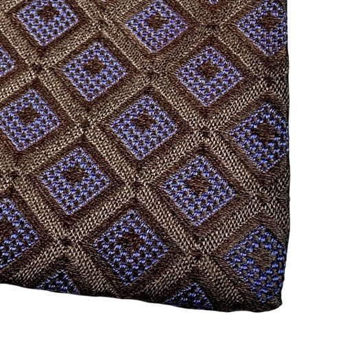 Kiton 7 Fold Men's 100% Silk Necktie Brown/Bronze Blue Luxury 3.7” X 60 - Picture 3 of 18