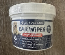 Dog Ear Cleaning Wipes Hypoallergenic Coconut Oil Removes Wax  Dirt 100 ct
