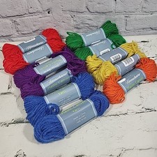 Herrschners Plastic Canvas Craft Yarn Multicolor Rainbow Lot Of 11 Skeins 25yrds