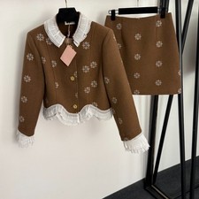 2025 winter hot sales runway show embroidery Stereoscopic suit coat SMLXL