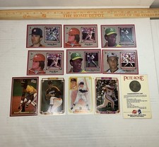 Vintage 1980s Donruss Baseball Card Lot Nolan Ryan Rickey Henderson Pete Rose