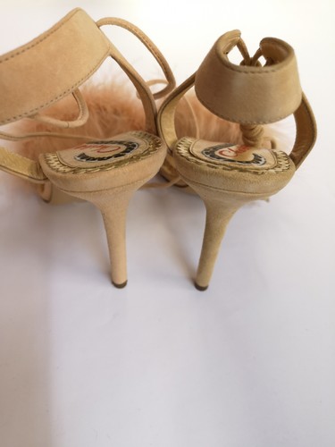RRP€610 CHARLOTTE OLYMPIA Leather Ankle Tie Sandals US6.5 UK3.5 EU36.5 Pink - Picture 10 of 11
