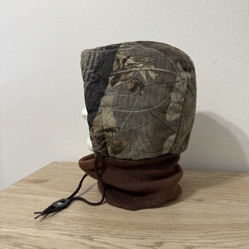 Duxbak Camouflage Hood Knitted Neck Scarf Hunting Cold Weather Hat Warm OSFM - Picture 2 of 11