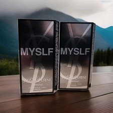2 YSL YVES SAINT LAURENT MYSELF L'ABSOLU MEN'S PARFUM SAMPLE SIZE 0.04 OZ 1.2 ML