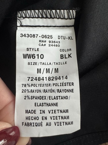 Cherokee Workwear Revolution Damen schwarzes Scrub Top, Größe Medium, neu mit Etikett - Bild 8 von 9