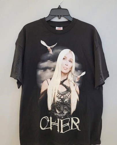 Vintage Cher Living Proof Black Farewell Cherwell Tour 2003 T-Shirt Women's XL - Picture 2 of 5