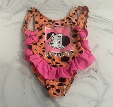 Vintage 101 Dalmatians Baby/Toddler Swimsuit,6-12 Months No Size Tag Orange/Pink