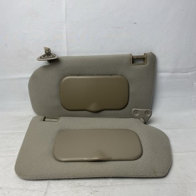 2000-2006 Nissan Sentra Sun Visor Pair Set Driver Passenger LH RH Beige OEM