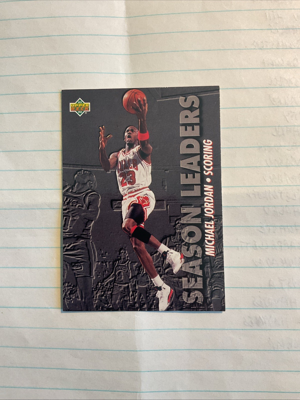 1993-94 Upper Deck NBA Season Leaders HOF Michael Jordan #166 Chicago Bulls NM+