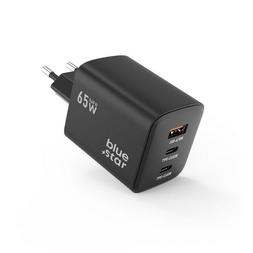Blue Star Caricabatterie Gan Tech 1x Usb + 2x Usb-c 65w Per Sony Xperia 5 Ii L4 - Foto 4 di 5