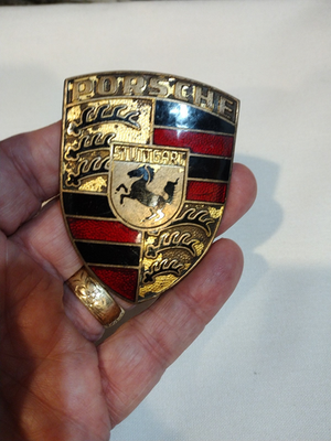 Orignal OEM Porsche Stuttgart Hood Emblem 911 964 944 930 928 924 
