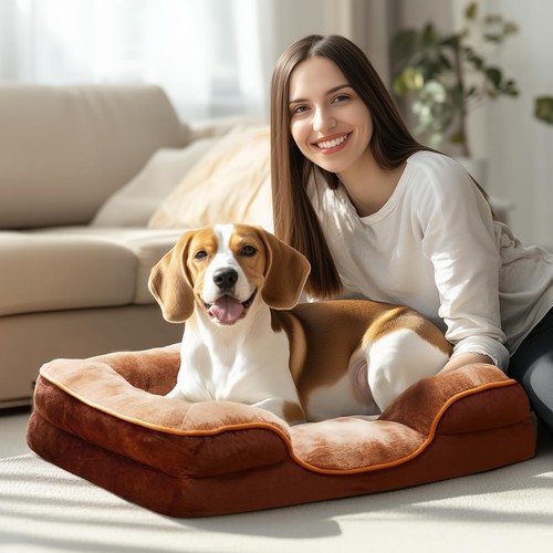 Orthopedic Dog Bed, Memory Foam Puppy Sleeping Sofa for Extra Large Pets with... - Picture 4 of 4