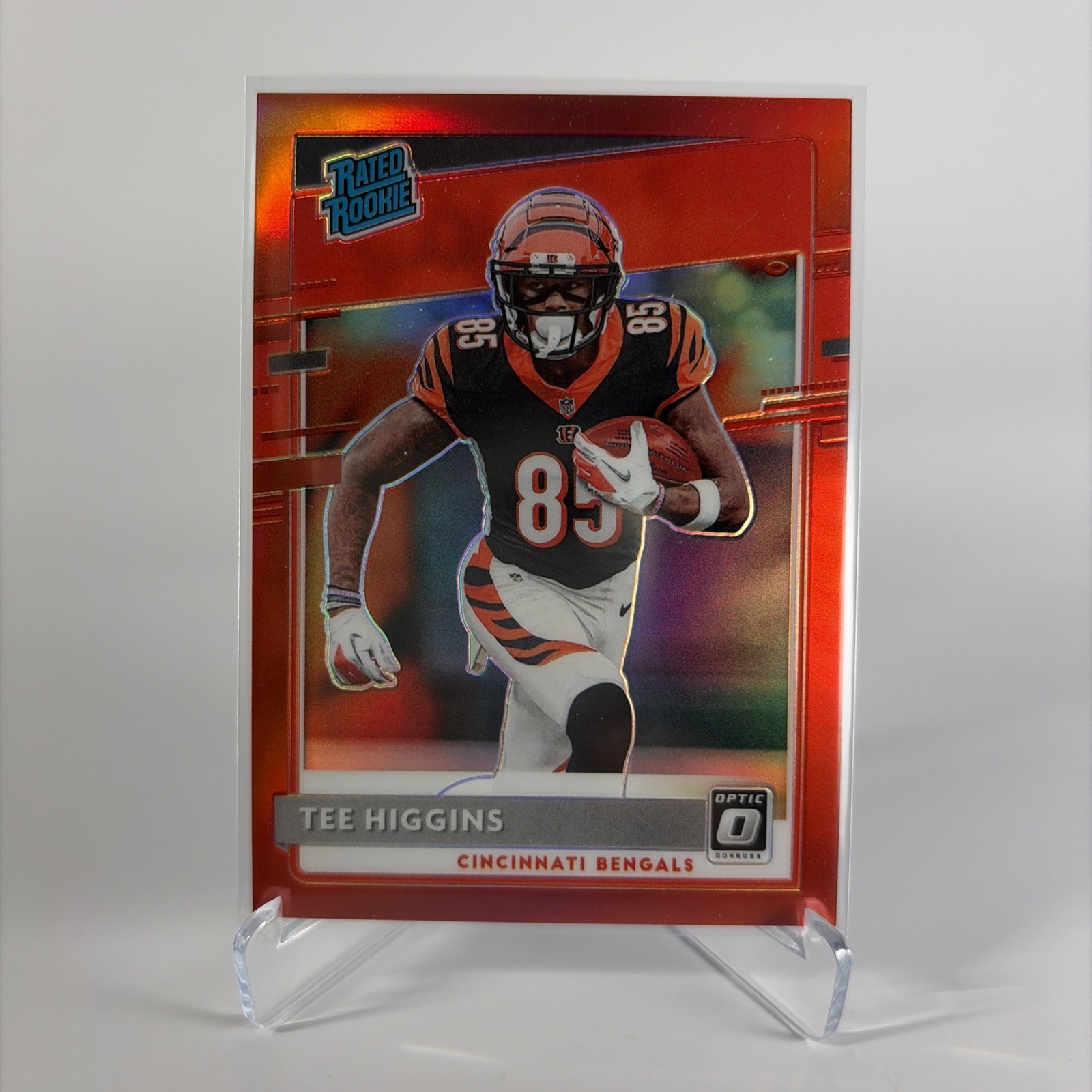Tee Higgins RC 2020 Panini Donruss Optic Rated Rookie Red /99 P-310