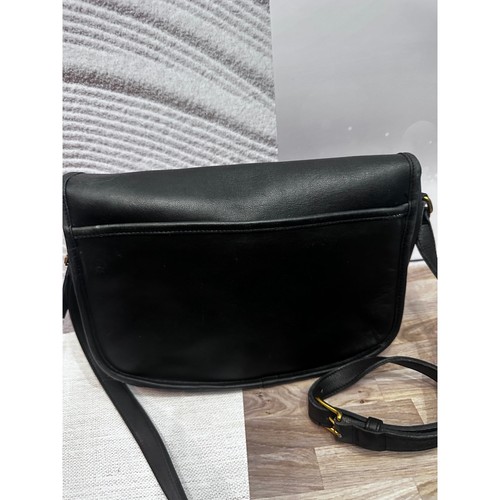 Vintage Coach Purse Leather 9790 Black Crossbody/Shoulder bag - Imagen 17 de 17