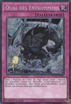 YuGiOh Qual des Entkommens MP16-DE162 Secret Rare NM 1st