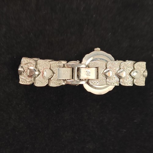 Paul Jardin Womens Watch Running Pink Dial w/ Rhinestones 6" - Picture 6 of 11