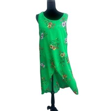 Moa Moa Green Floral High Low Sleeveless Dress XL MTC174-WNSP
