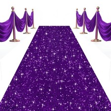 OMKSIH Purple 4x15FT Sequin Glitter Carpet Aisle Runner for Wedding