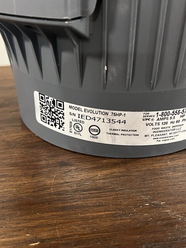 InSinkErator Advanced Series Evolution .75HP Disposal & Sink Mount Only Untested - Picture 17 of 24