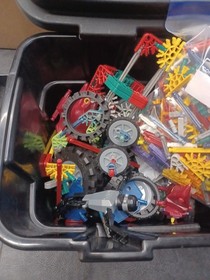 Huge K'NEX Bulk 8x11x16 Bin Lot Black Storage Tub Container Knex 