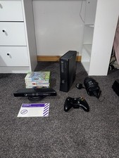 Microsoft Xbox 360 Slim Console 250gb With Controller And Games Kinect GC Tested